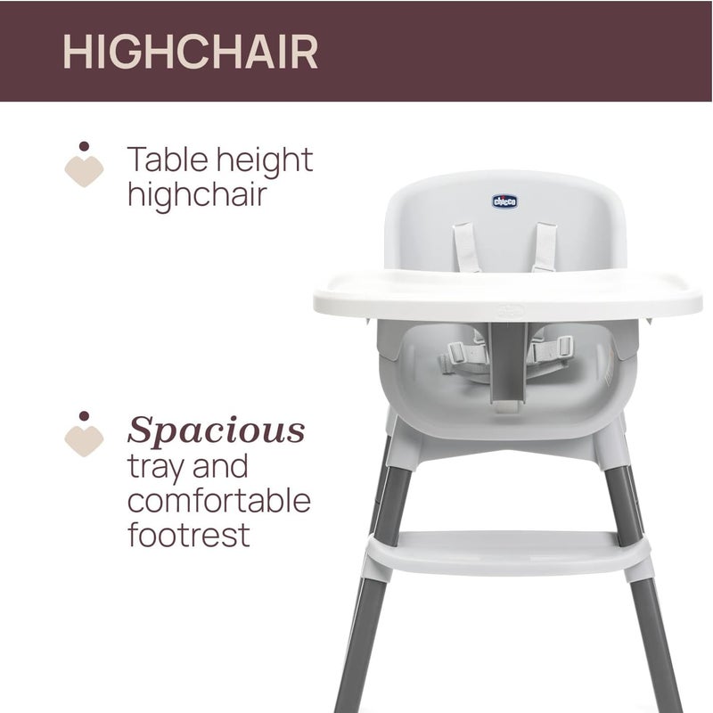 Chicco Zest Highchair 6m-7y, Moon Grey - Image 2